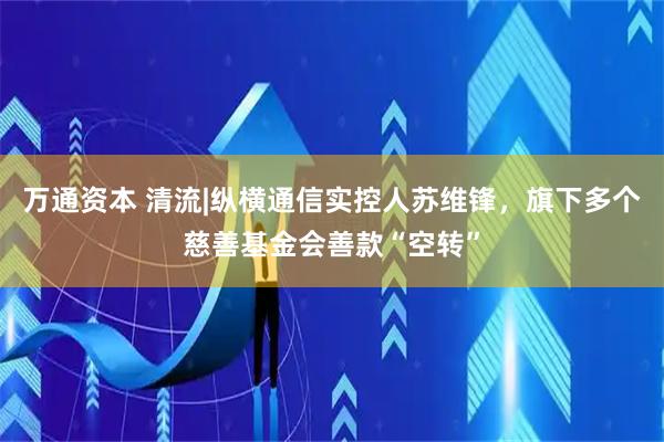 万通资本 清流|纵横通信实控人苏维锋，旗下多个慈善基金会善款“空转”