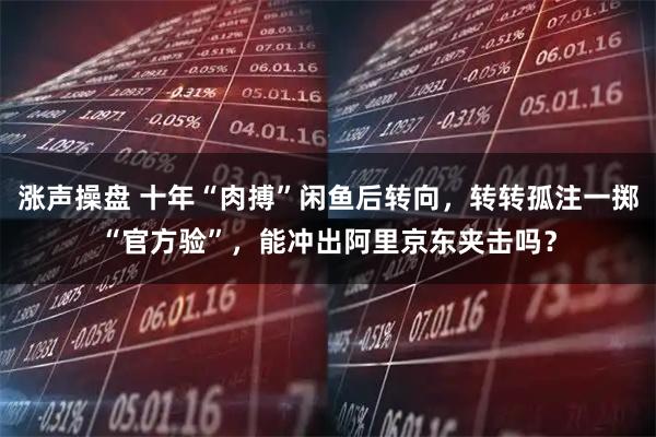 涨声操盘 十年“肉搏”闲鱼后转向，转转孤注一掷“官方验”，能冲出阿里京东夹击吗？