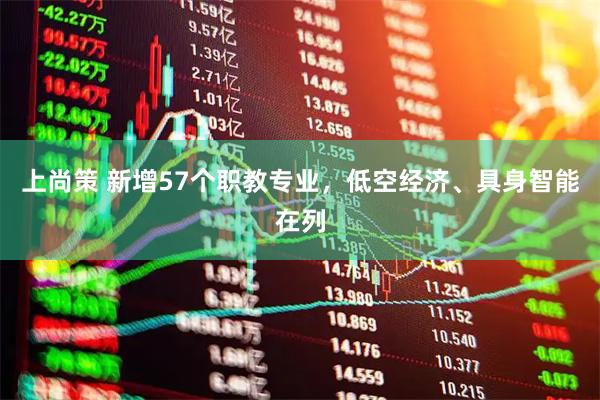 上尚策 新增57个职教专业，低空经济、具身智能在列