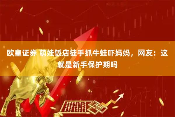 欧皇证券 萌娃饭店徒手抓牛蛙吓妈妈，网友：这就是新手保护期吗