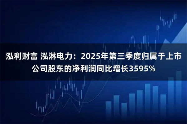 泓利财富 泓淋电力：2025年第三季度归属于上市公司股东的净利润同比增长3595%