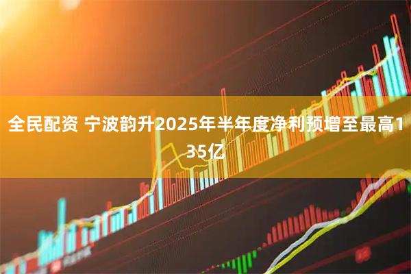 全民配资 宁波韵升2025年半年度净利预增至最高135亿